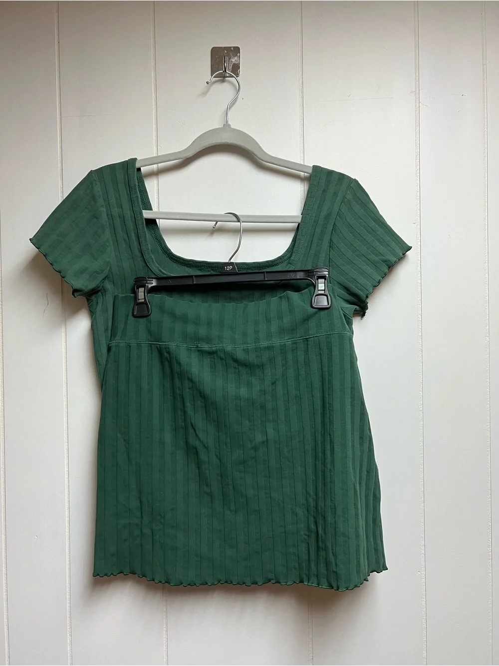 AERIE NWOT. Forest Green Ribbed Mini Skirt with Matching Crop Top Set
